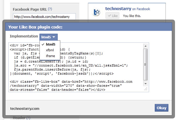 facebook HTML5 social code