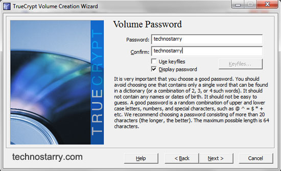 volume password