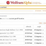 Wolfram alpha flight tracker