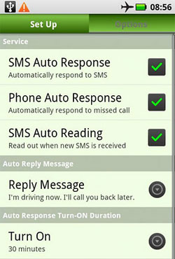 auto reply sms