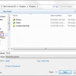 save doc to Dropbox