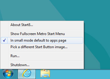 start button windows8