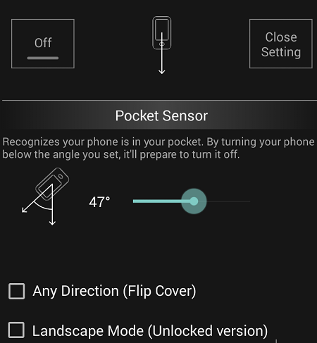 pcket sensor